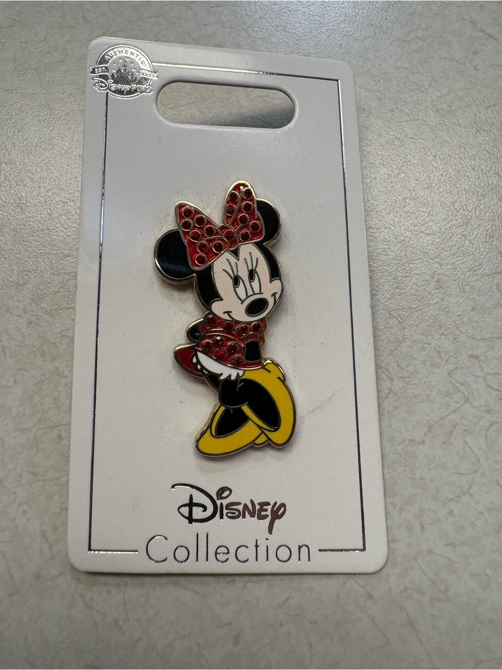 Disney Parks Minnie Mouse Jeweled Character Pin